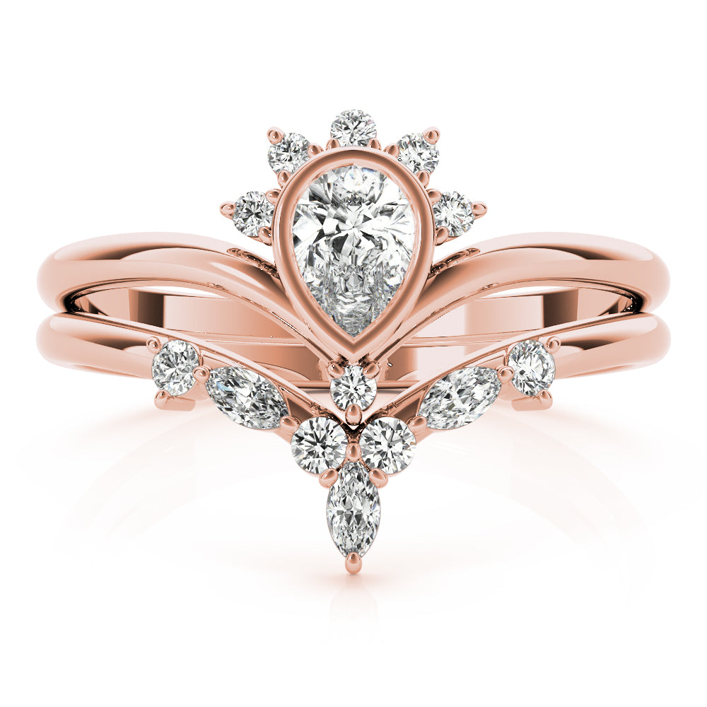 Pear Shape Center Diamond Fashion Ring · 0.45 ct tw