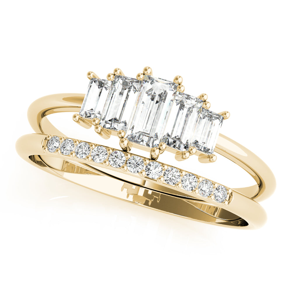 Baguette Round & Straight Diamond Fashion Ring · 0.68 ct tw