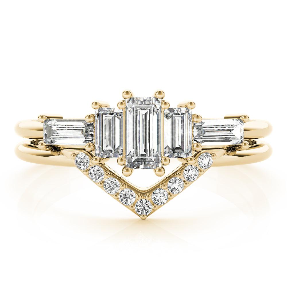Baguette Round & Straight Diamond Fashion Ring · 0.73 ct tw