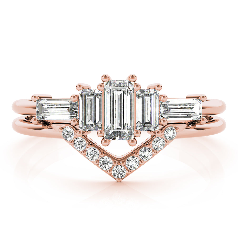 Baguette Round & Straight Diamond Fashion Ring · 0.73 ct tw
