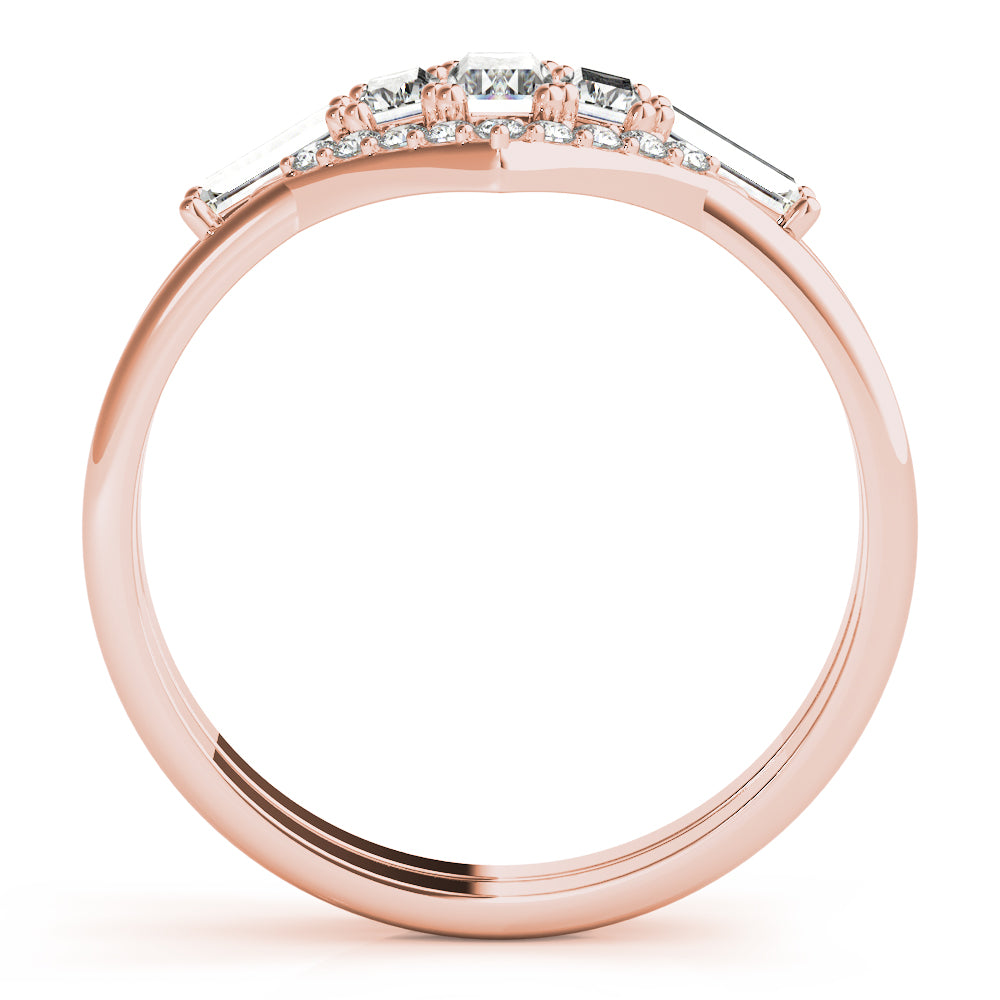 Baguette Round & Straight Diamond Fashion Ring · 0.73 ct tw