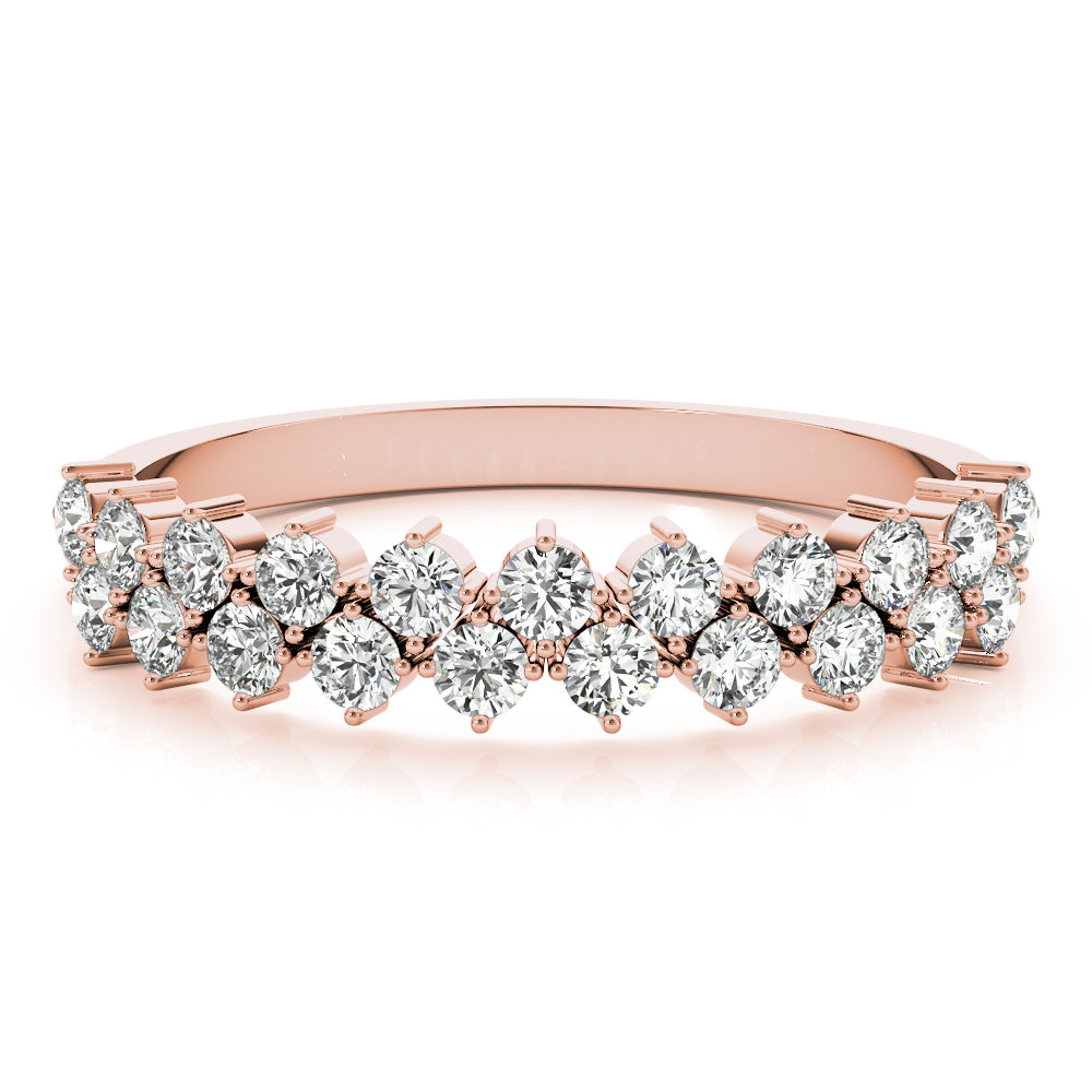 Round Two Row Diamond Band · 0.53 ct tw