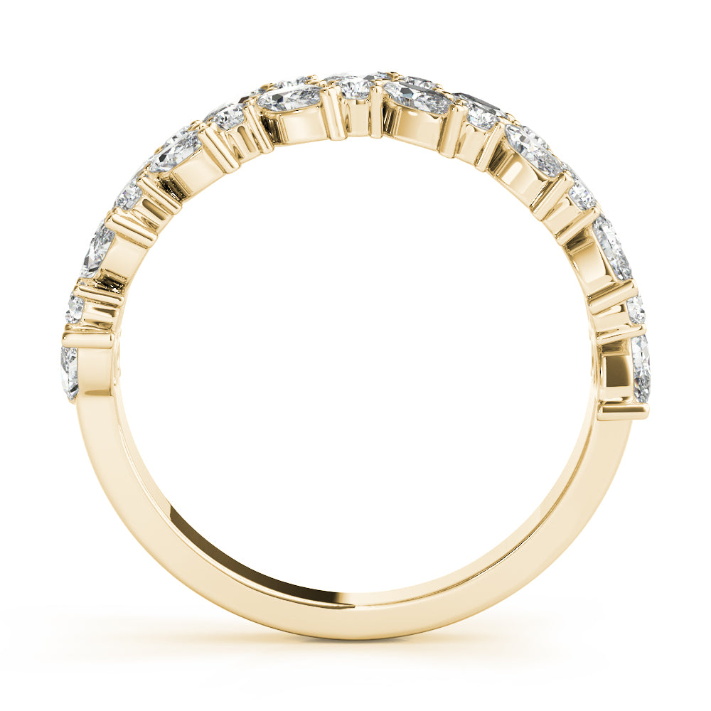 Round Two Row Marquise & Diamond Band · 1.12 ct tw