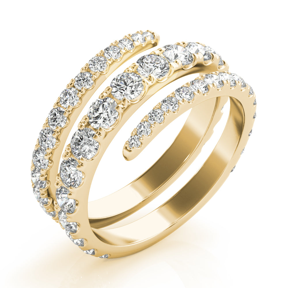 Diamond Split Shank Swirl Band · 1.55 ct tw