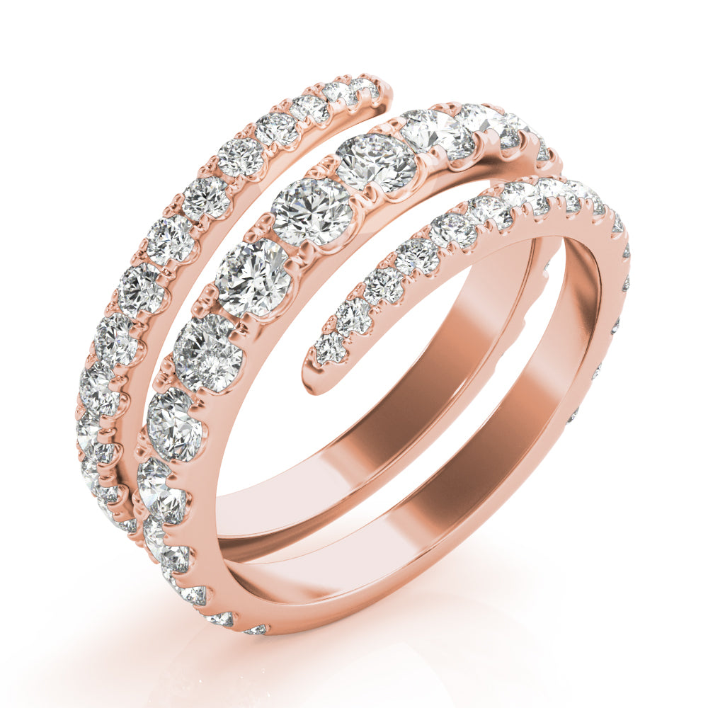 Diamond Split Shank Swirl Band · 1.55 ct tw