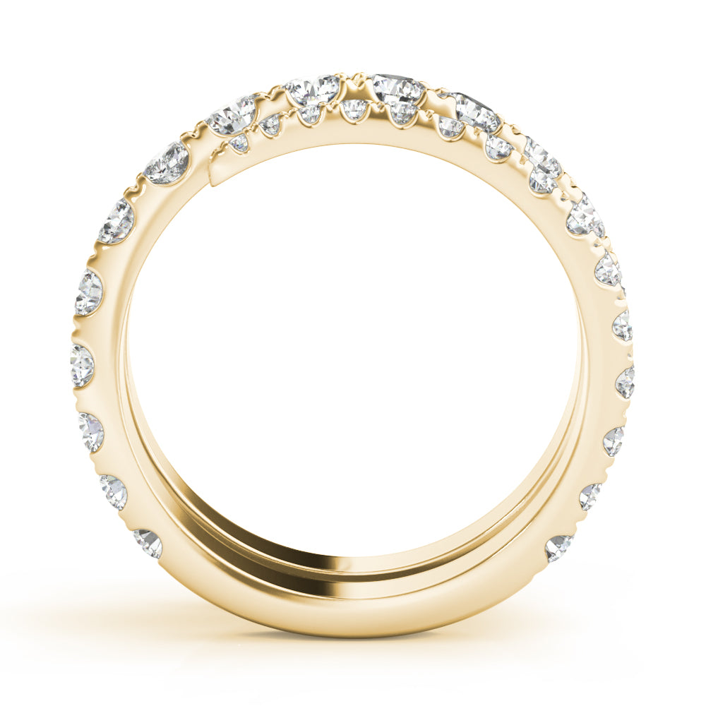 Diamond Split Shank Swirl Band · 1.55 ct tw