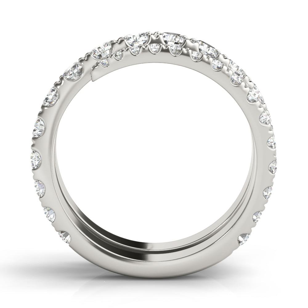Diamond Split Shank Swirl Band · 1.55 ct tw