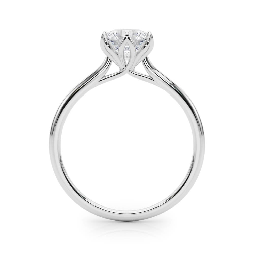 Round 10 MM Engagement Ring