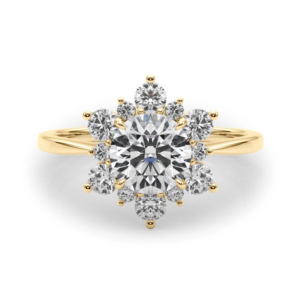 Round Halo Diamond Engagement Ring · 1.83 ct tw