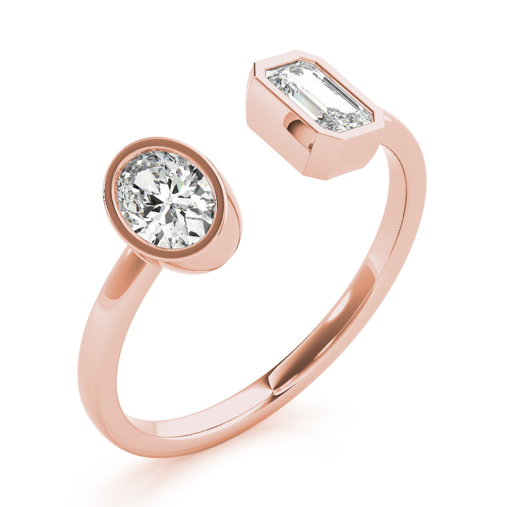 Oval Emerald Diamond Fashion Ring · 0.65 ct tw