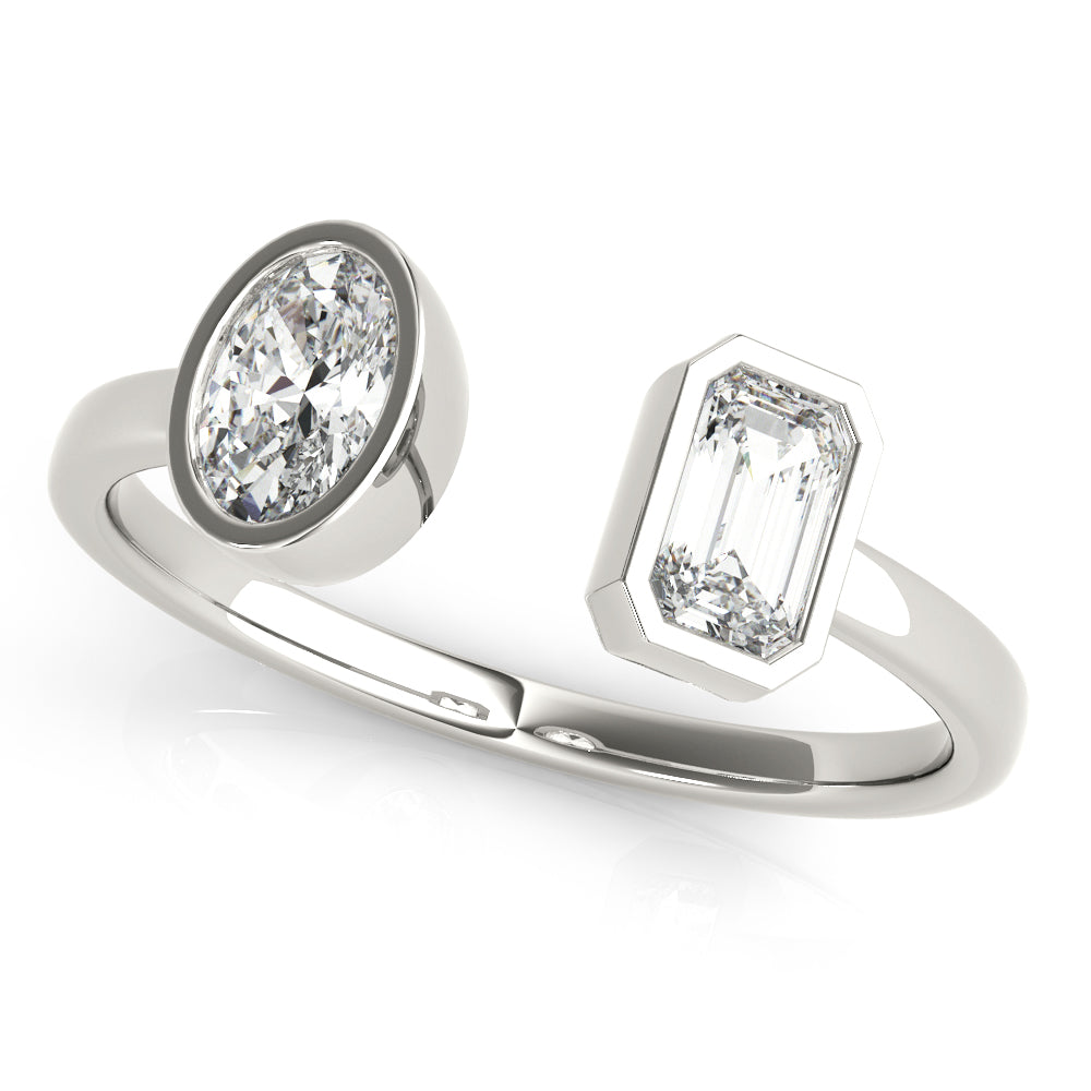 Oval Emerald Diamond Fashion Ring · 0.65 ct tw