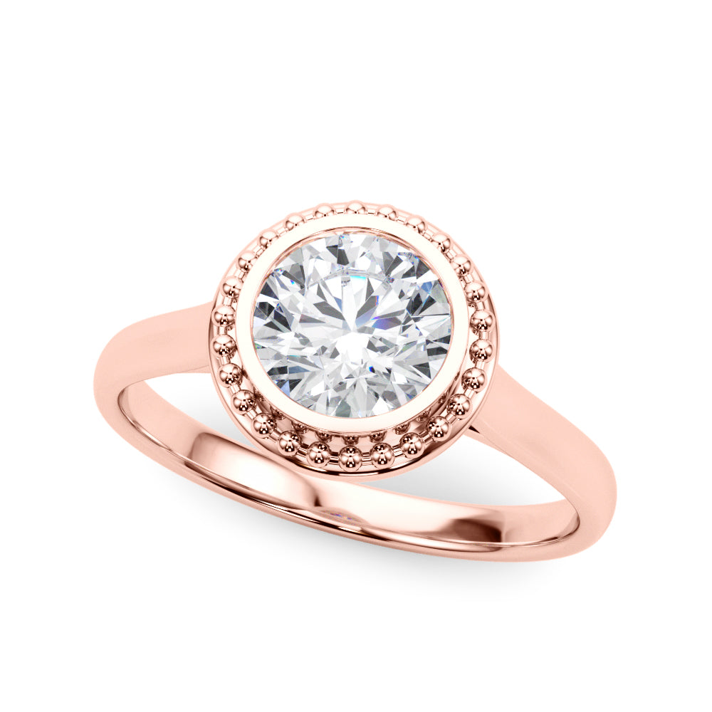 Round Bezel Diamond Solitaire Engagement Ring · 0.65 ct tw