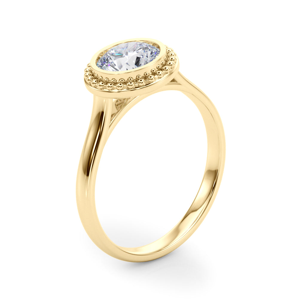 Round Bezel Diamond Solitaire Engagement Ring · 0.50 ct tw