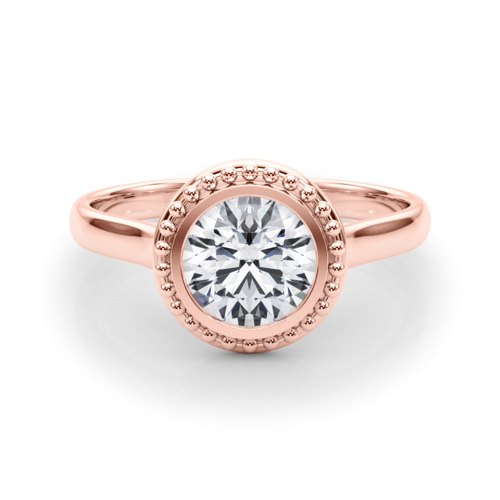 Round Bezel Diamond Solitaire Engagement Ring · 0.65 ct tw