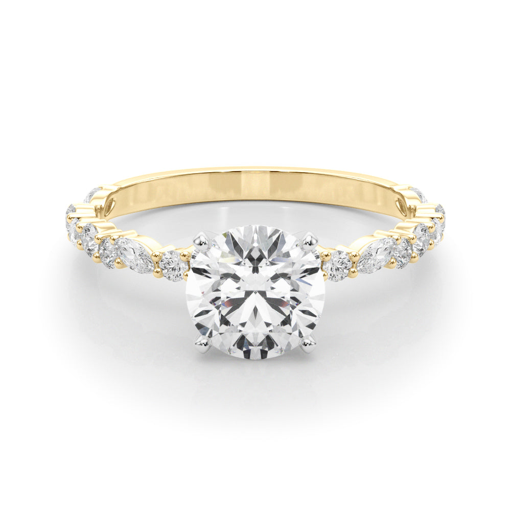 Round Marquise Diamond Engagement Ring · 0.42 ct tw