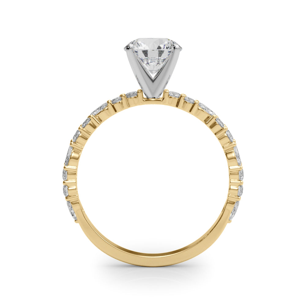 Round Marquise Diamond Engagement Ring · 0.42 ct tw