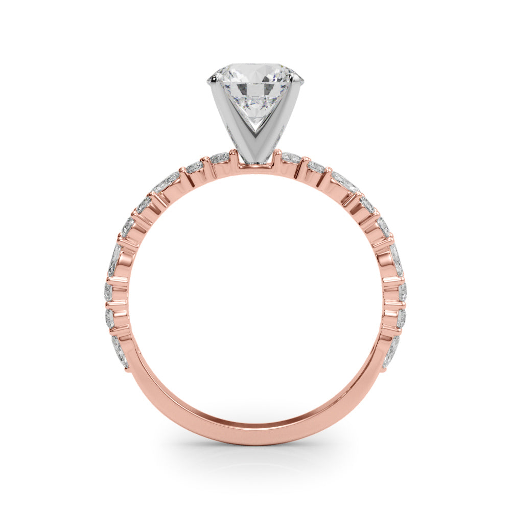 Round Marquise Diamond Engagement Ring · 0.42 ct tw