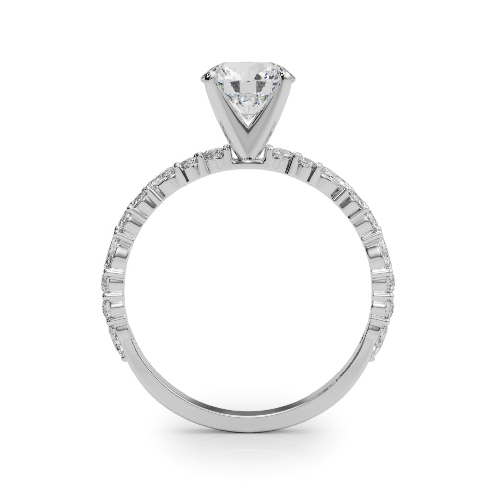Round Marquise Diamond Engagement Ring · 0.42 ct tw