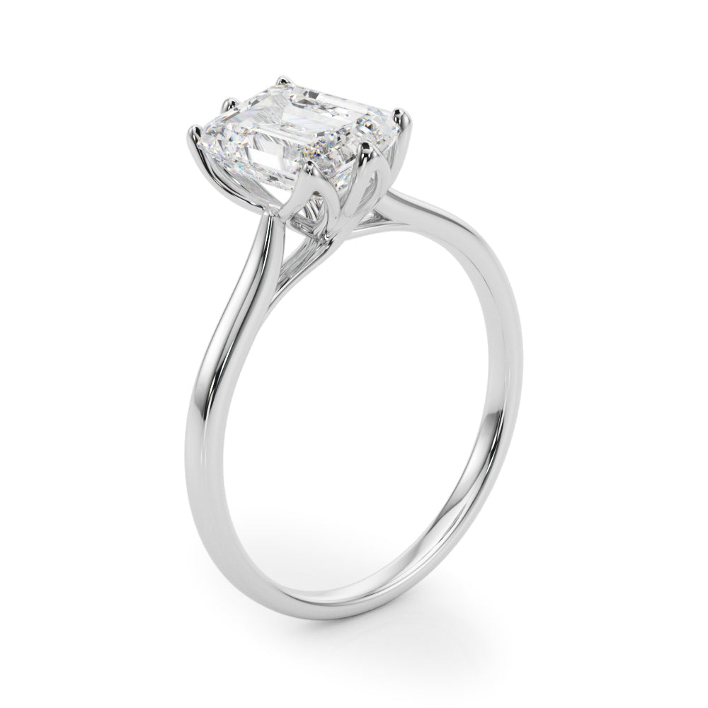 Emerald Cut Solitaire Engagement Ring