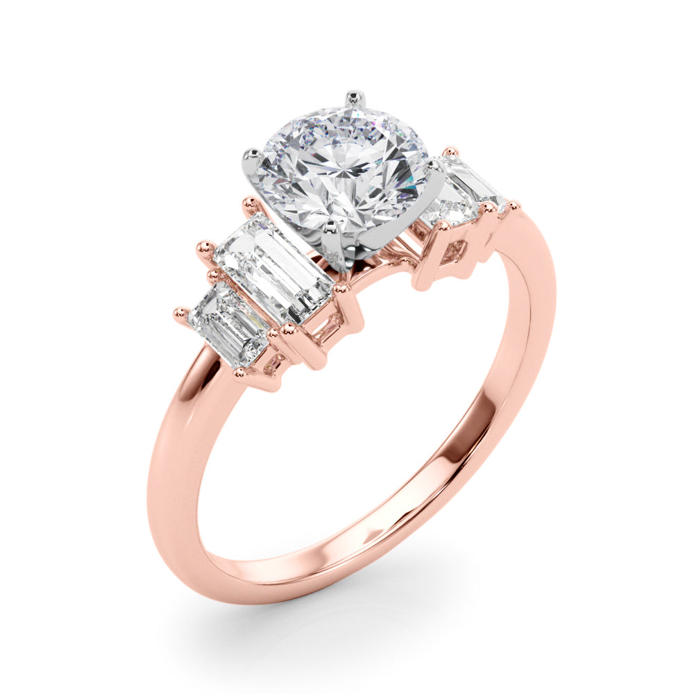 Marquise Center & SB Diamond Engagement Ring · 0.64 ct tw