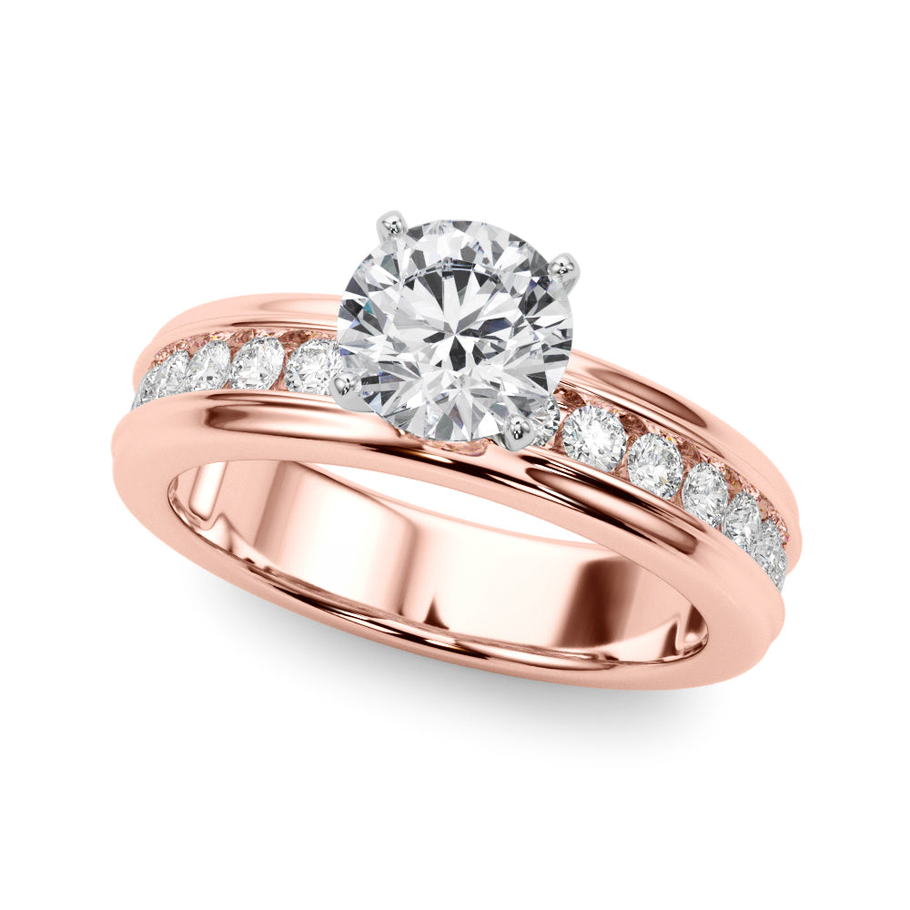 Channel Set Diamond Engagement Ring · 0.48 ct tw