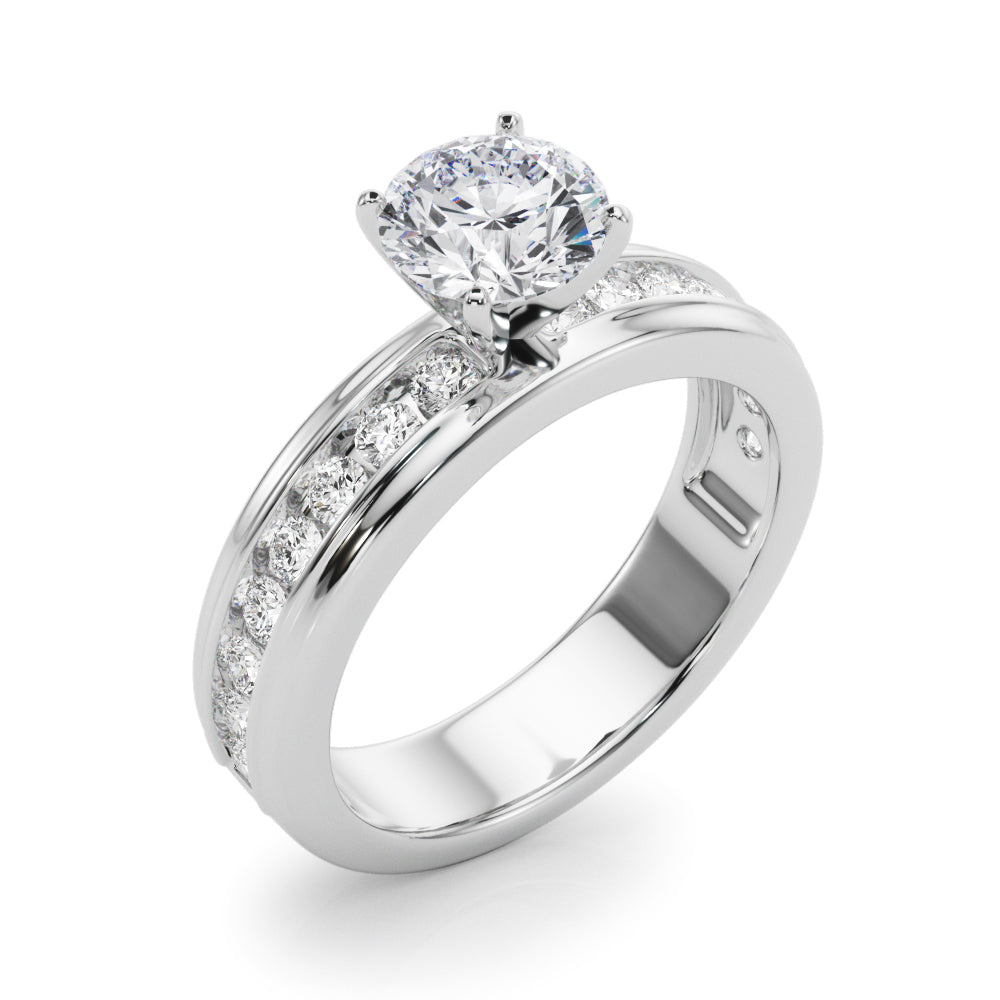 Channel Set Diamond Engagement Ring · 0.48 ct tw