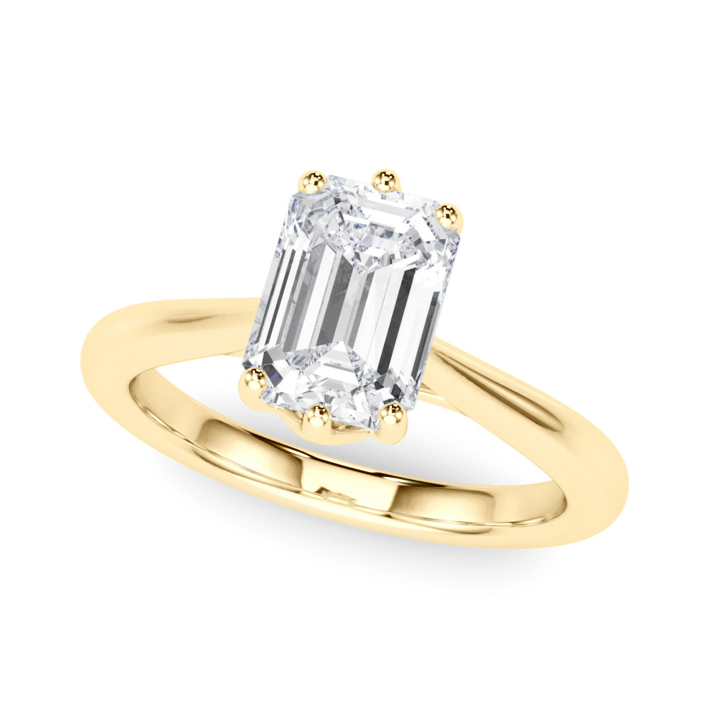 Emerald Cut Diamond Solitaire Engagement Ring · 0.90 ct tw