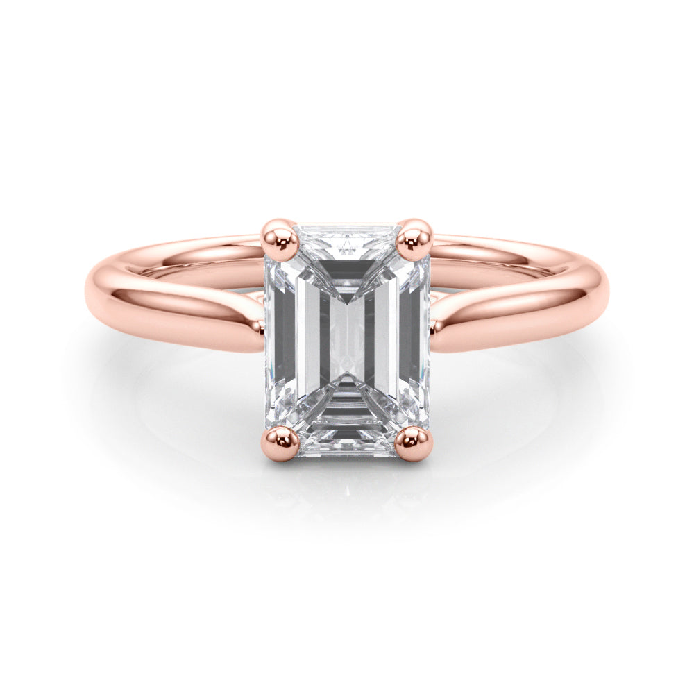 Emerald Cut Diamond Solitaire Engagement Ring · 0.90 ct tw