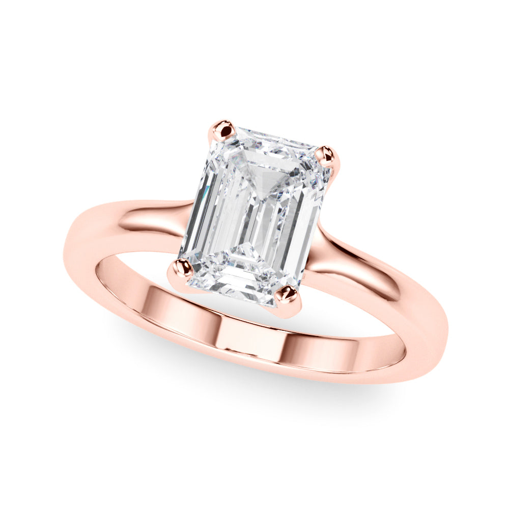 Emerald Cut Solitaire Engagement Ring