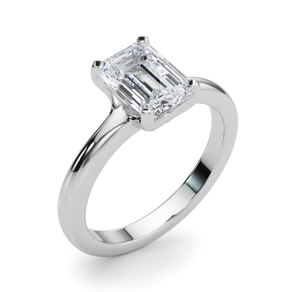 Emerald Cut Solitaire Engagement Ring