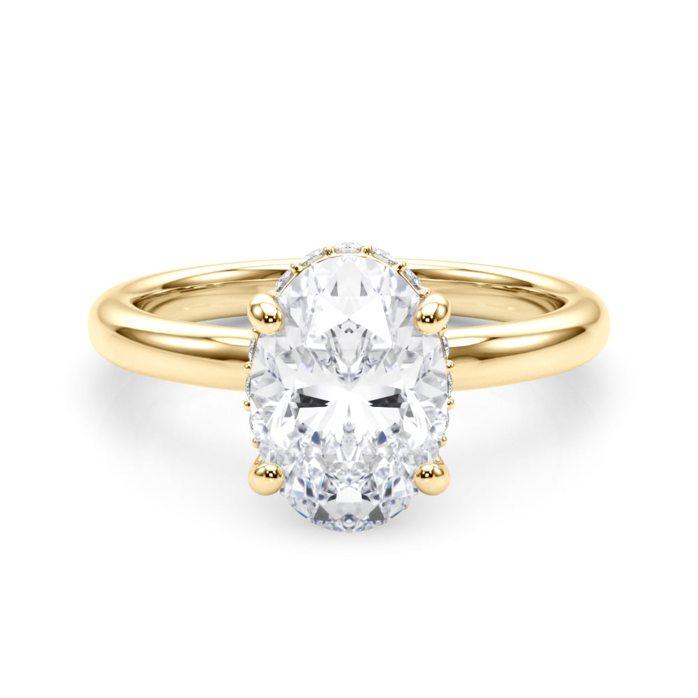 Oval Hidden Halo Center Diamond Engagement Ring · 1.15 ct tw