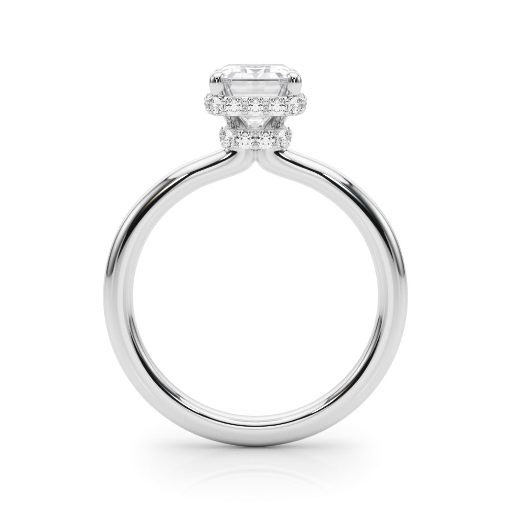 Emerald Cut Halo Diamond Engagement Ring · 0.32 ct tw