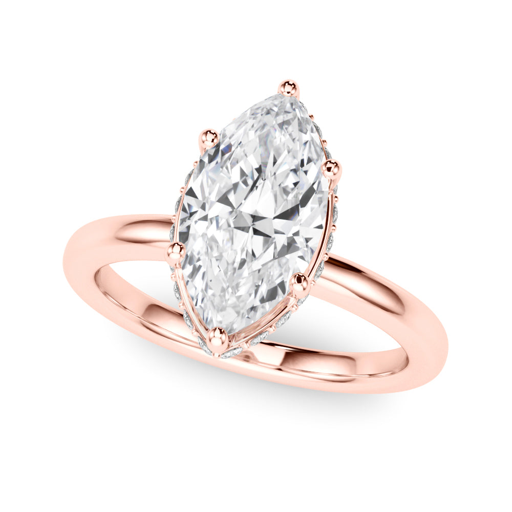 Marquise Halo Diamond Engagement Ring · 1.02 ct tw