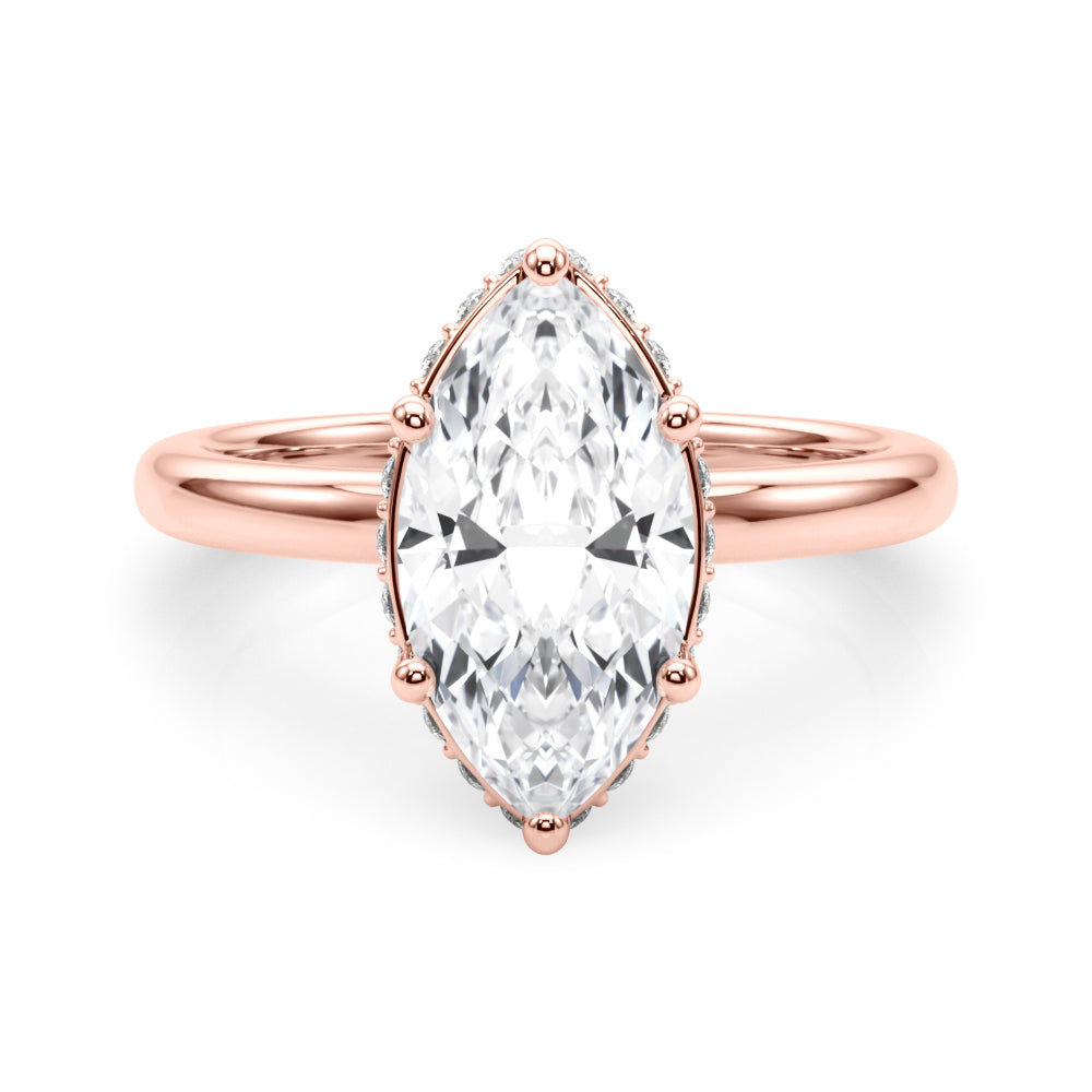 Marquise Halo Diamond Engagement Ring · 0.49 ct tw