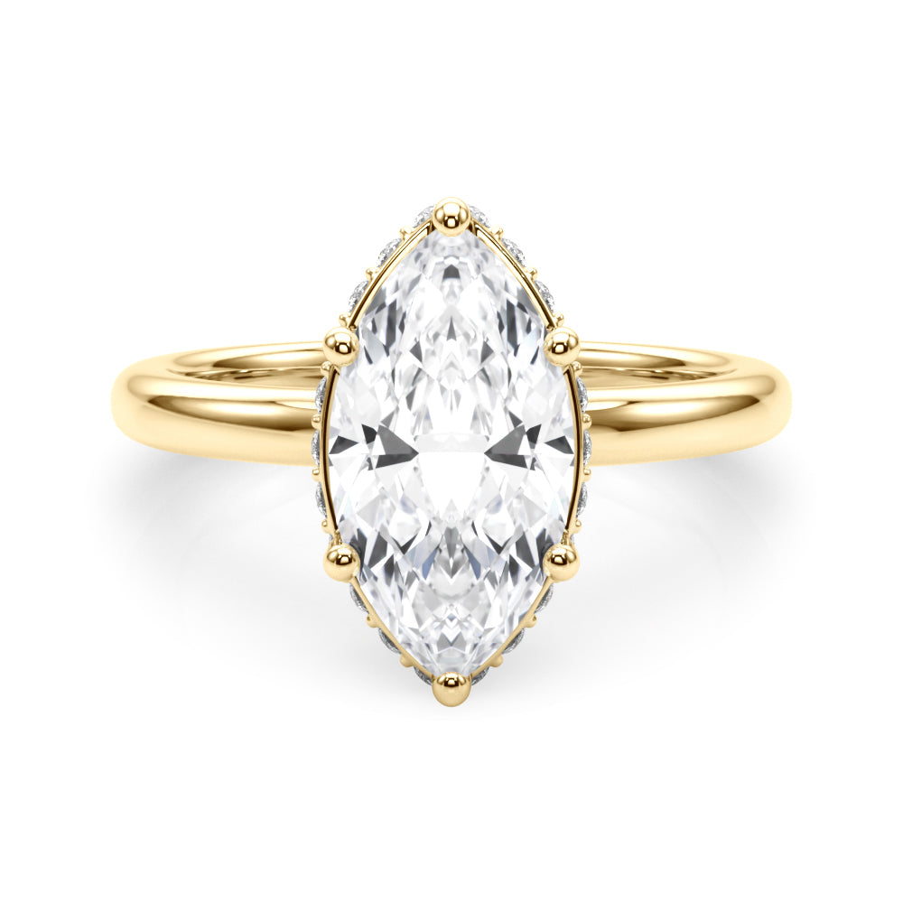 Marquise Halo Diamond Engagement Ring · 0.69 ct tw