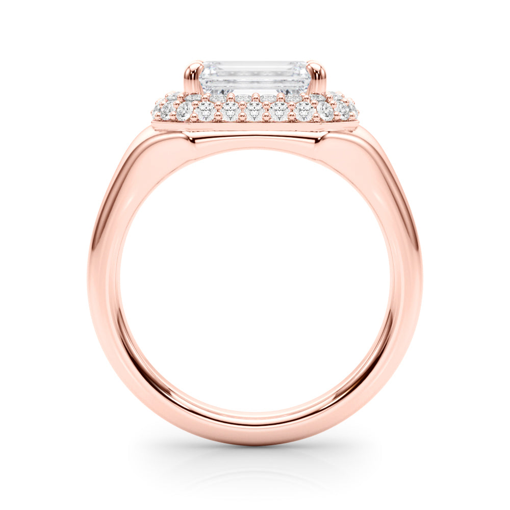 Emerald Trellis Diamond Engagement Ring · 0.40 ct tw