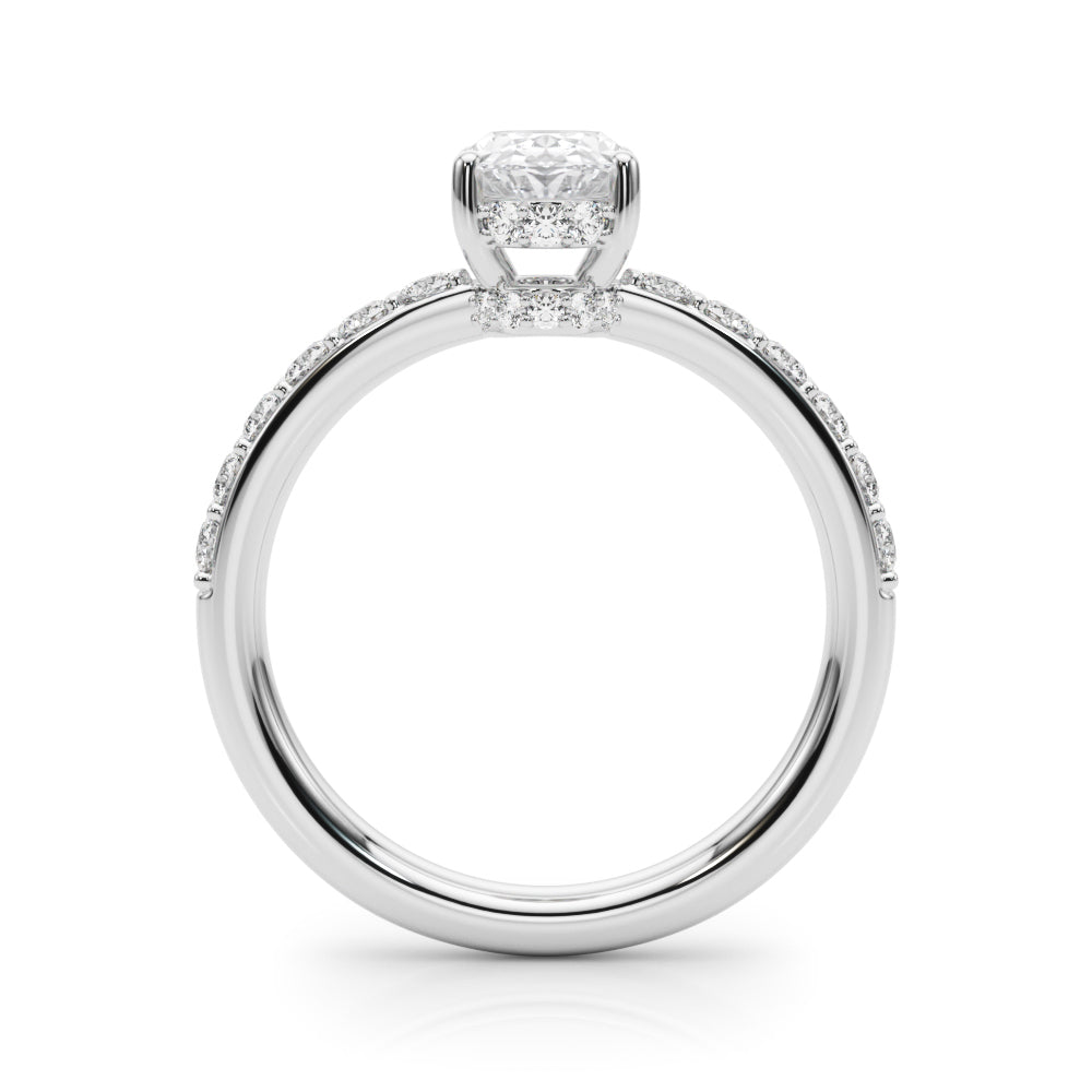Oval Center Diamond Engagement Ring · 0.52 ct tw