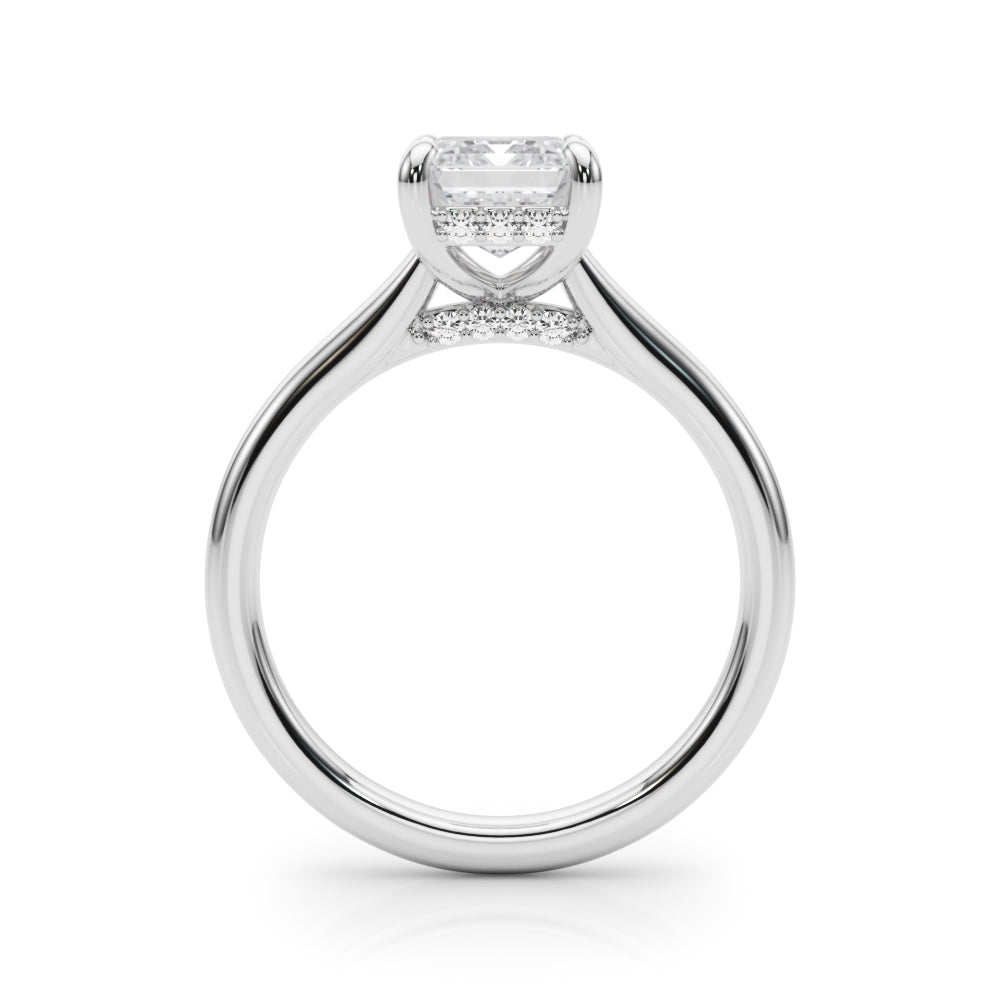 Emerald Diamond Engagement Ring · 0.17 ct tw