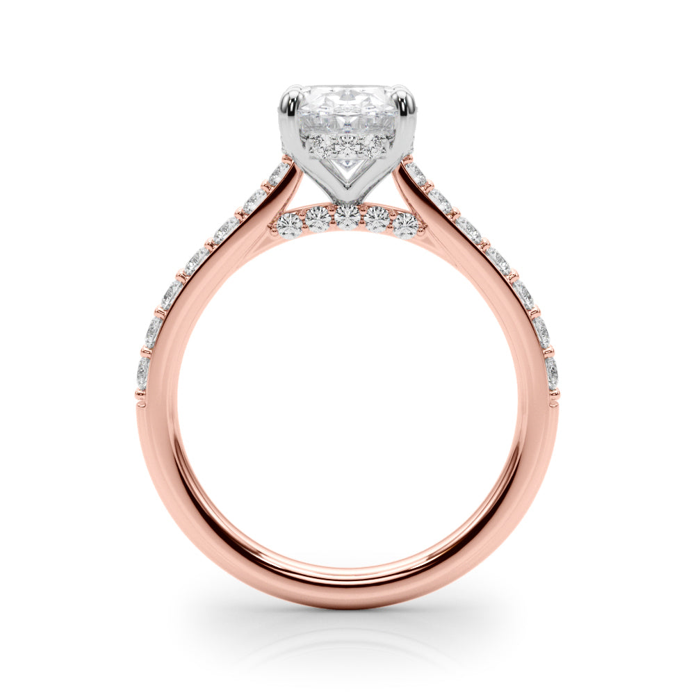 Oval Halo Round Diamond Engagement Ring · 0.58 ct tw