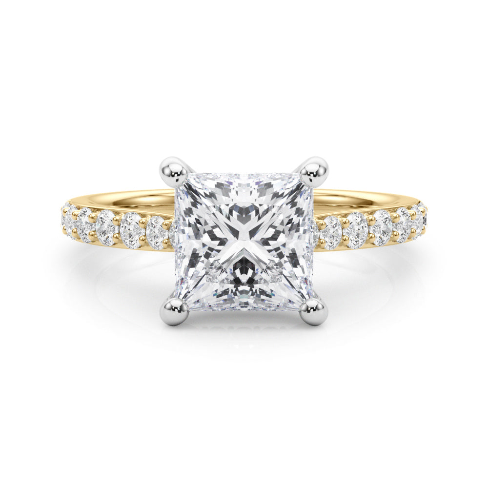 Square Halo Round Diamond Engagement Ring · 2.13 ct tw