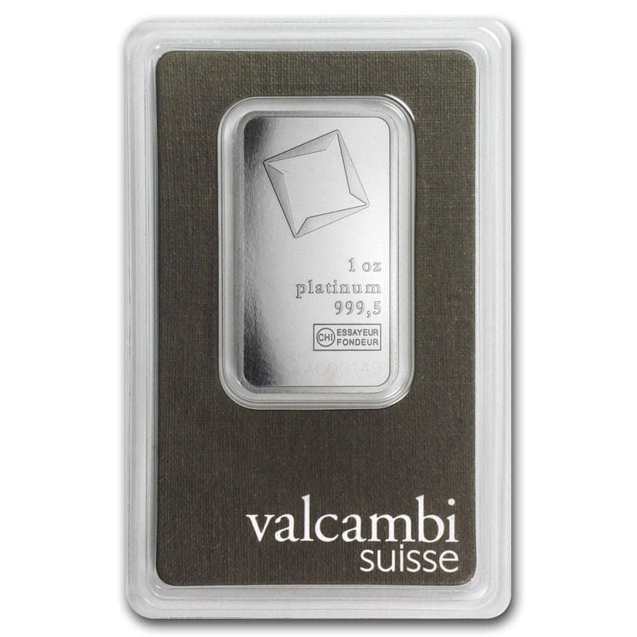 1 oz Valcambi Platinum Bar