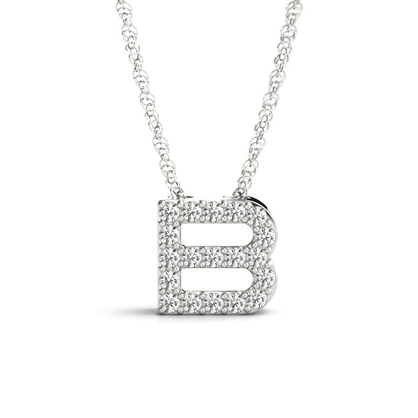 1/10 Cttw B Initial Diamond Pendant · 0.10 ct tw