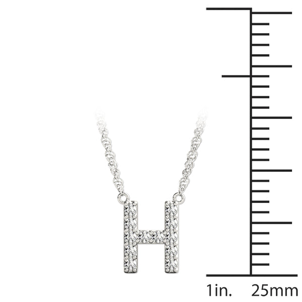 1/20 Cttw H Initial Diamond Pendant · 0.06 ct tw
