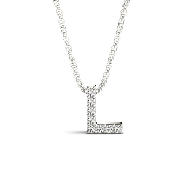 1/20 Cttw L Initial Diamond Pendant · 0.04 ct tw