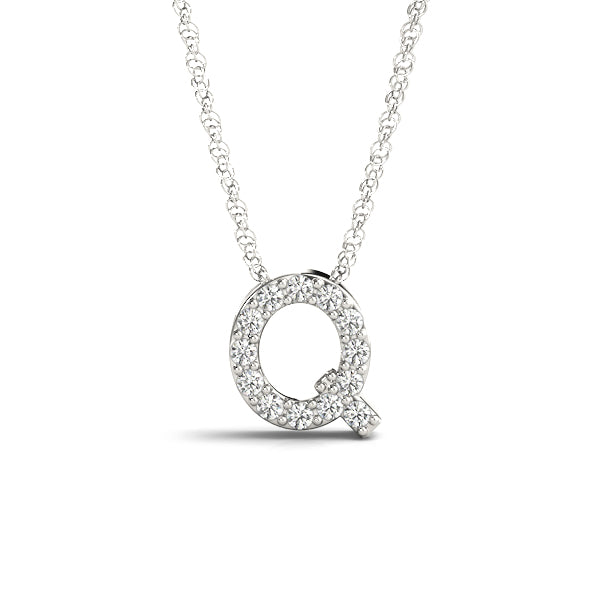 1/20 Cttw Q Initial Diamond Pendant · 0.07 ct tw