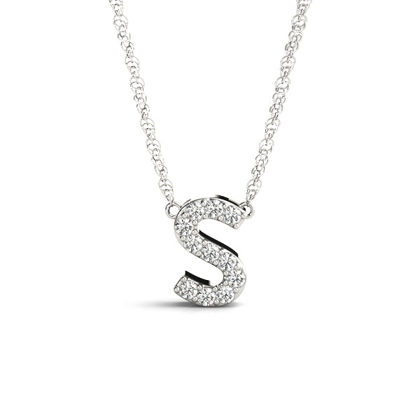 1/20 Cttw S Initial Diamond Pendant · 0.06 ct tw