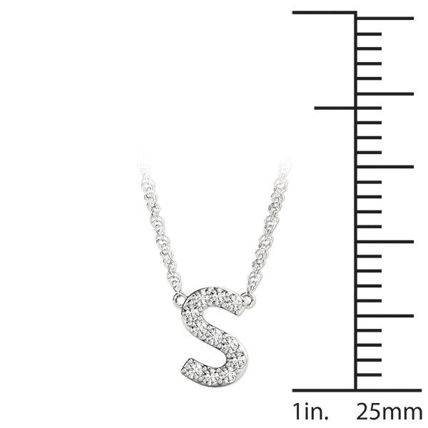 1/20 Cttw S Initial Diamond Pendant · 0.06 ct tw