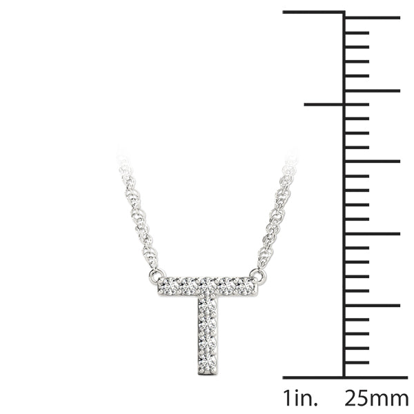 1/20 Cttw T Initial Diamond Pendant · 0.04 ct tw