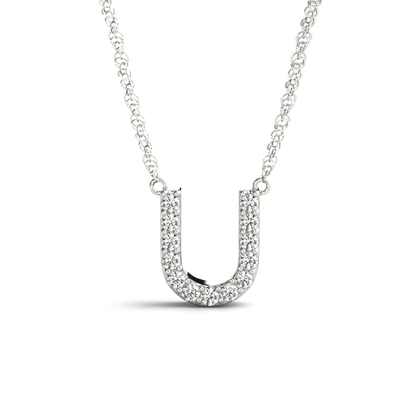 1/15 Cttw U Initial Diamond Pendant · 0.07 ct tw