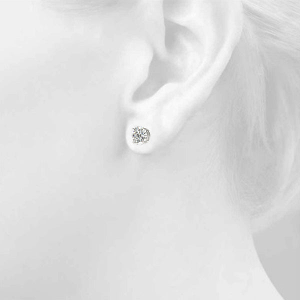 Round 0.4ct Stand 4pr Wire Diamond Earrings · 0.40 ct tw